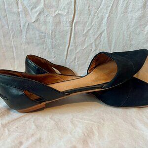 Madewell D'Orsay Black Pointed Toe Flats - Size 7.5